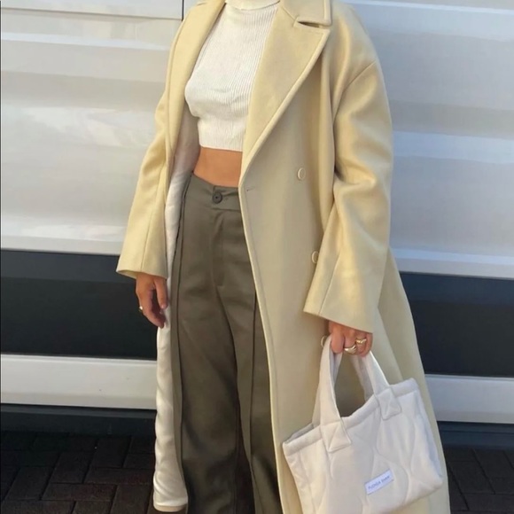 Zara Limited Edition Double-Breasted Italian Wool Blend Coat - Medium - Picture 4 of 16